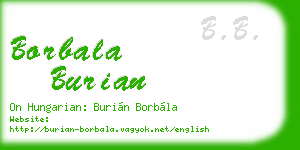 borbala burian business card