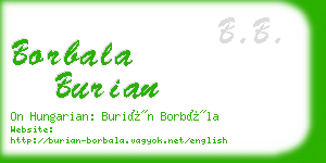 borbala burian business card